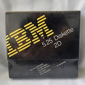IBM 5.25" Diskette 2D Double Sided Double Density 40 Track 10-Pack Sealed NOS OG
